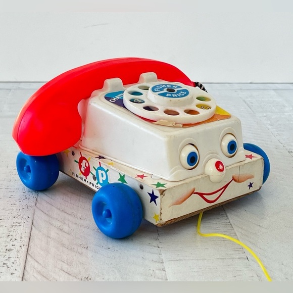 Fisher Price Classics Retro Chatter Telephone Rotary Dial Vintage Toy made n USA - Picture 3 of 9